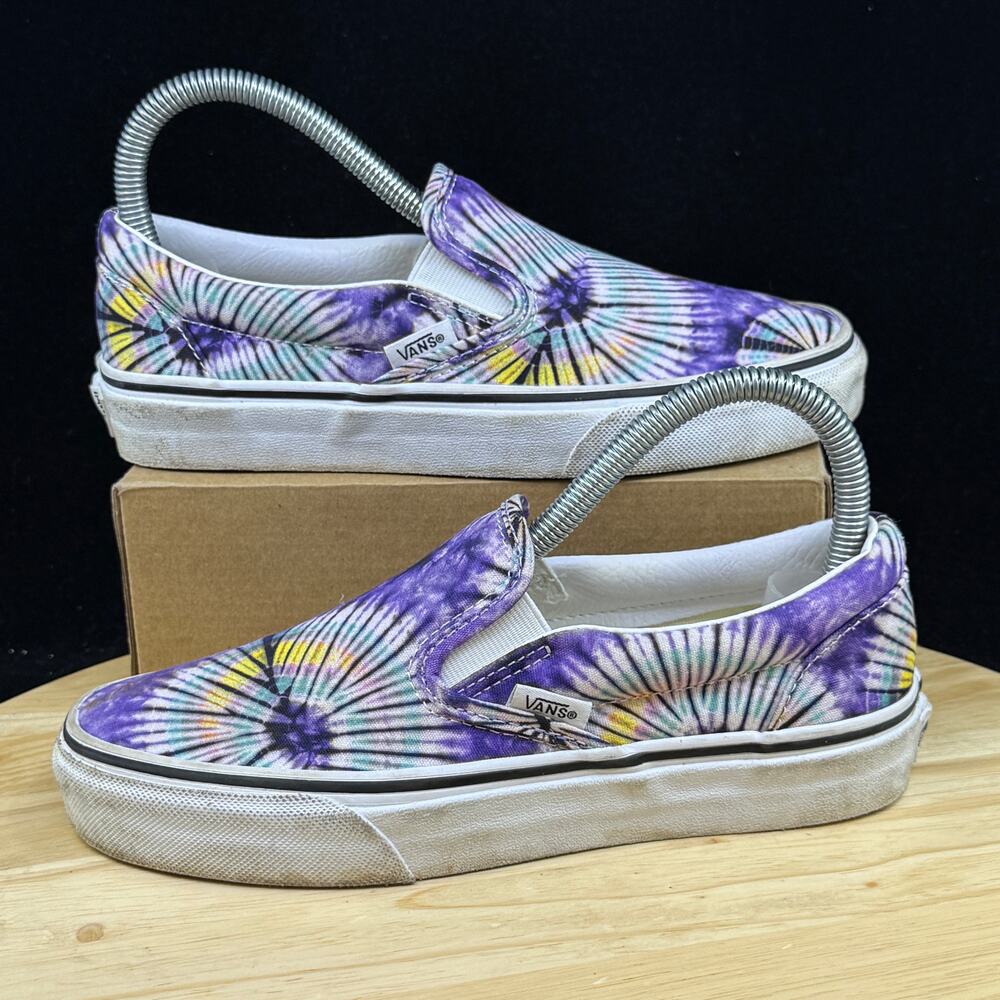 VANS Vans Classic Slip On Washed Tie-Dye Canvas Women’s Size 5.5 Sneakers - Picture 1 of 10